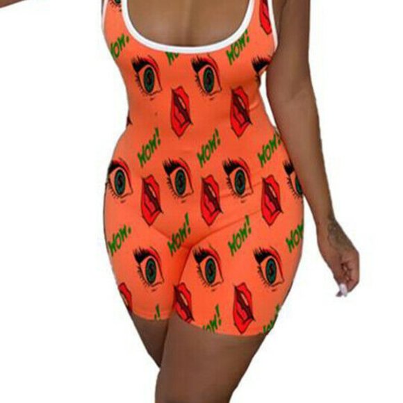 Bodycon Jumpsui Women's Bodysuit Rompe Size-XL - Picture 2 of 3